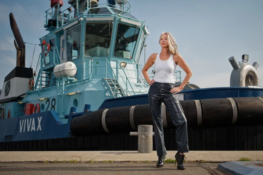 Fotoshoot met model in Maritiem Den Helder