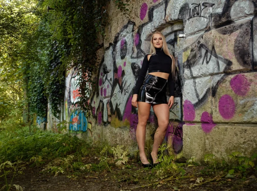 Foto van model in het Timorpark gemaakt door HugoFoto