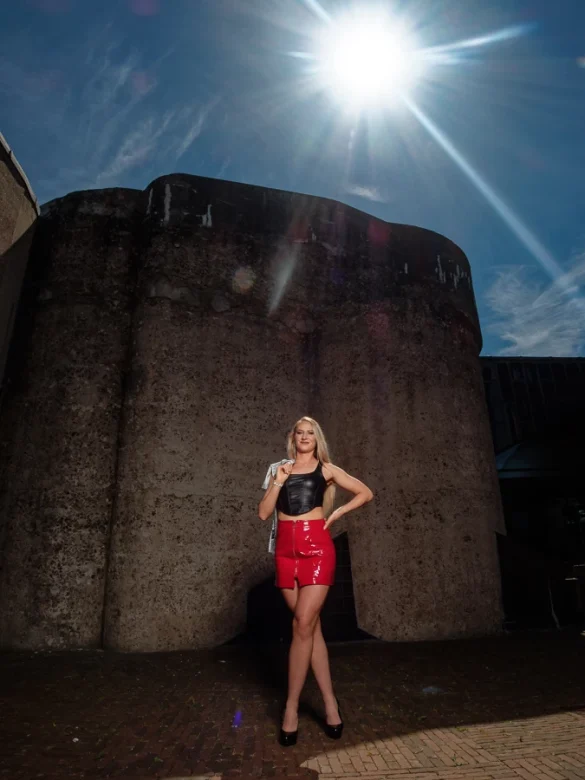 Foto van model bij Fort Kijkduin gemaakt door HugoFoto