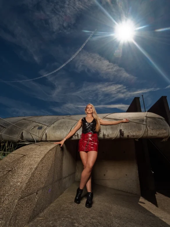 Foto van model bij Fort Kijkduin gemaakt door HugoFoto